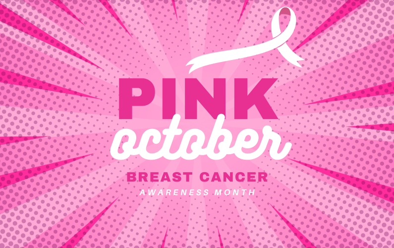 Pink Illustrated Breast Cancer Awareness Instagram Post (Blog Banner)